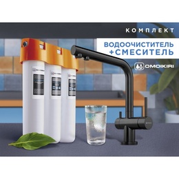 Смеситель Omoikiri Nagano-GM + Pure drop Lite в Нижнем Новгороде