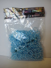 Пакет резинок полосатые бело-голубые (600 шт) в Нижнем Новгороде