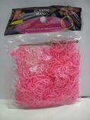 Пакет резинок фигурные розовые (600 шт) 