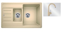 Комплект Blanco Legra 6S Compact, шампань + Mida, шампань 