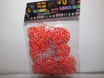 Пакет резинок полосатые красно-белые (600 шт) 