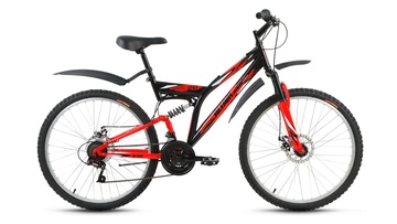 Велосипед Altair MTB FS 26 disc черный/красный в Нижнем Новгороде