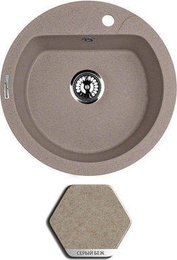 Мойка Weissgauff Rondo 505K Granit Серый беж в Нижнем Новгороде