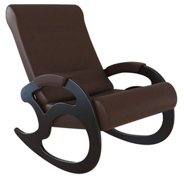 Кресло-качалка "Вилла" эко-кожа, коричневая в Нижнем Новгороде