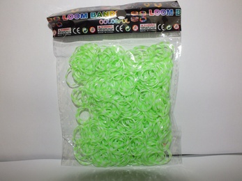 Пакет резинок полосатые зелено-белые (600 шт) в Нижнем Новгороде
