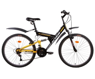 Велосипед Altair MTB FS 26 серый/оранжевый в Нижнем Новгороде