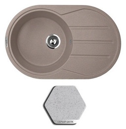 Мойка Weissgauff Ascot 770 Granit Серый шелк в Нижнем Новгороде