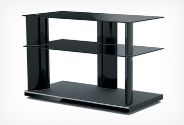 Тумба под аппаратуру Holder TV-2680 Черный глянец+черное стекло в Нижнем Новгороде