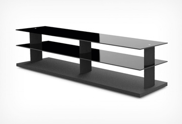 Тумба под аппаратуру Holder TV-24110 Черный+черное стекло в Нижнем Новгороде