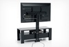 Стойка мобильная Holder TV-34110 черный матовый+черное стекло в Нижнем Новгороде вид 3