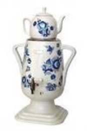 Самовар ДО-420 (4,0л) нерж. фарфоровый белый заварник (1,0л) Гже в Нижнем Новгороде