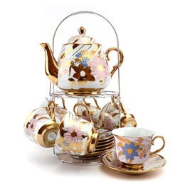 Чайный сервиз 13пр. на метал.подставке XDC-106k "Ноктюрн" (8/1) в Нижнем Новгороде