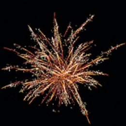 Суперсалют "Оранжевое небо" (1,2" х 100) в Нижнем Новгороде