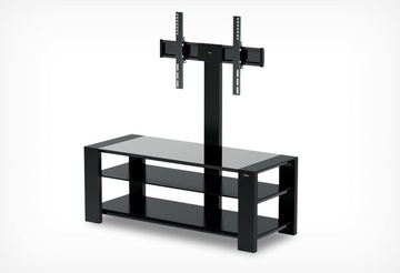 Стойка мобильная Holder TV-32110 черный матовый+черное стекло в Нижнем Новгороде