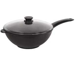 Сковорода 300/194мм с антипригарным покр с пласт руч ст. кр Wok в Нижнем Новгороде