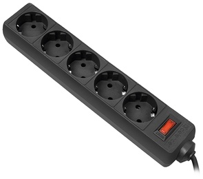 Сетевой фильтр Defender ES 1.8м 5 розеток, черный в Нижнем Новгороде