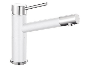 Смеситель Blanco Alta Compact хром/гранит, белый в Нижнем Новгороде