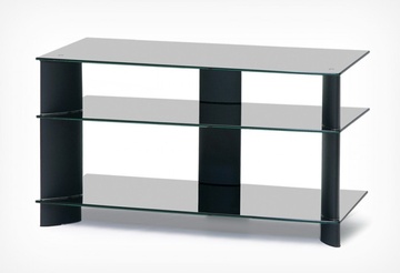 Тумба под аппаратуру Holder PL-18110 Черный+черн. стекло в Нижнем Новгороде