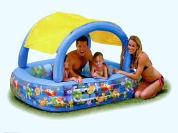 Бассейн Intex 56471 "Рыбки" с навесом 161х161см в Нижнем Новгороде