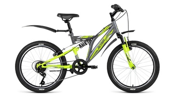 Велосипед Altair MTB FS 20 1.0 серый/зеленый матовый в Нижнем Новгороде