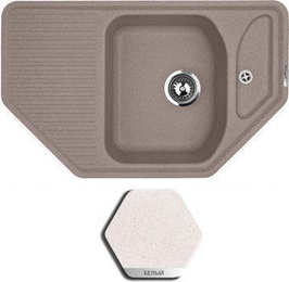 Мойка Weissgauff Corner 800 Granit Белый в Нижнем Новгороде