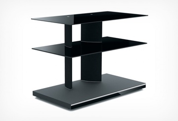 Тумба под аппаратуру Holder TV-2480 Черный+черное стекло в Нижнем Новгороде