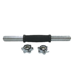 Гриф гантельный хром. d-30мм L-36см с обрезин. ручкой H-3119 в Нижнем Новгороде