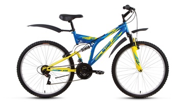 Велосипед Altair MTB FS 26 синий/желтый в Нижнем Новгороде