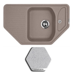 Мойка Weissgauff Corner 800 Granit Серый шелк в Нижнем Новгороде