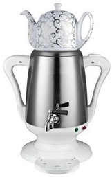 Самовар ES-350 W/B (3,5л) нерж. фарфоровый белый заварник (0,8л) в Нижнем Новгороде
